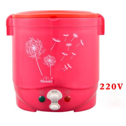 Panela elétrica portátil para arroz, 1l, mini panela de arroz, usado em casa, 220v ou em carro, 12v, caminhão, 24v, multiformas: 220V2
