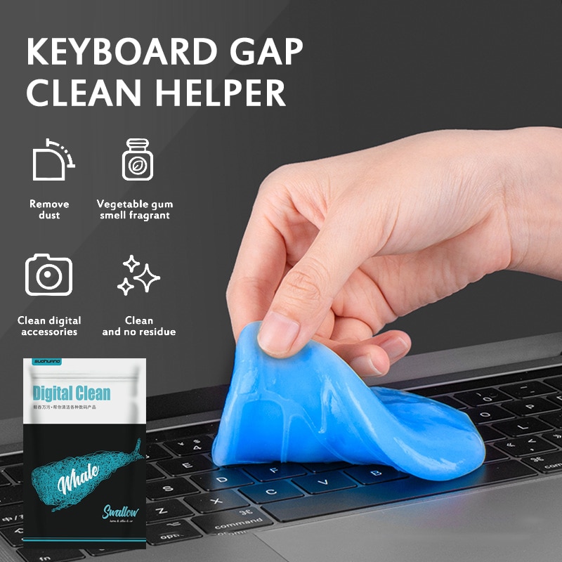 Gel Limpiador de teclado, limpieza del hogar, coche y oficina, artefacto de limpieza, gel de limpieza, reutilizable, pantalla para teclado, limpieza de coche
