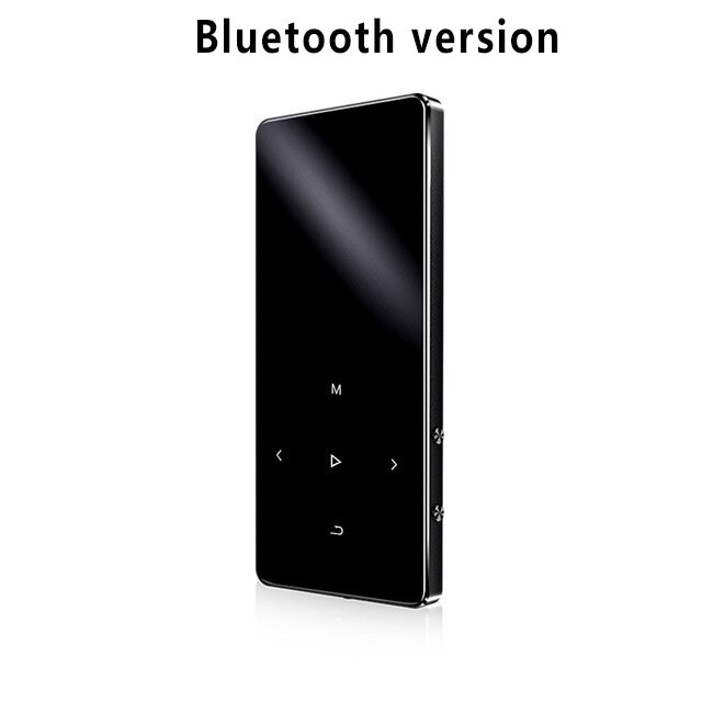 Mp3 Player Hifi Metal Portable Bluetooth Music Walkman with Fm Radio Recording Built-in Speaker Touch Key 1.8 Inch Tft Screen: black-BT / 16GB