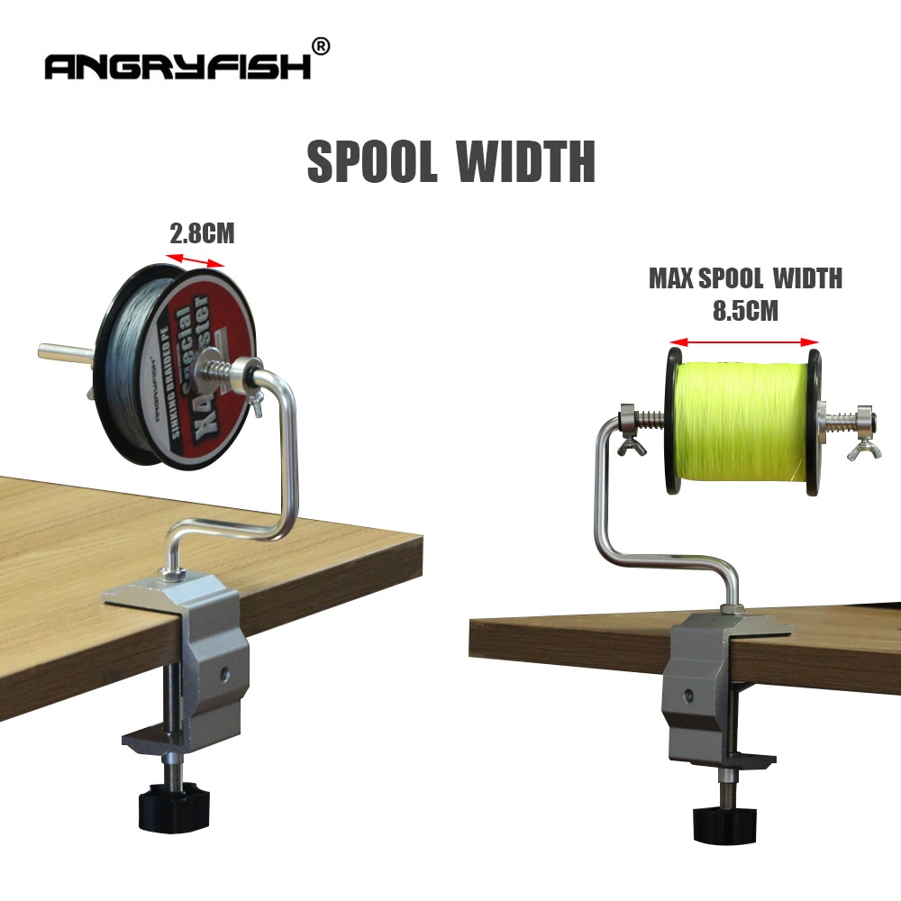 Angryfish Fishing Line Spooler With Clamp Fishing Reel Line Spool Spooler System Curved Fishing Line Winder