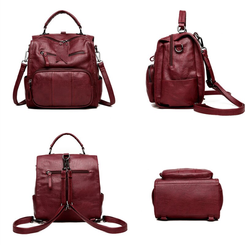 Multifunctio Vrouwen Rugzakken Leer Vrouwelijke Reizen Schoudertas Rugzak Vrouwen Tas Schooltas Rugzak Meisje