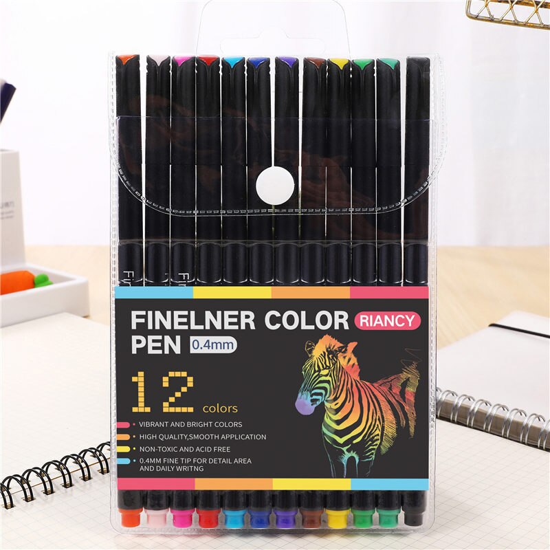 Akvarellpensel Penn Sett 60 Farger - finne liner Kunst Tusj - Tegning Maling - Skoleutstyr