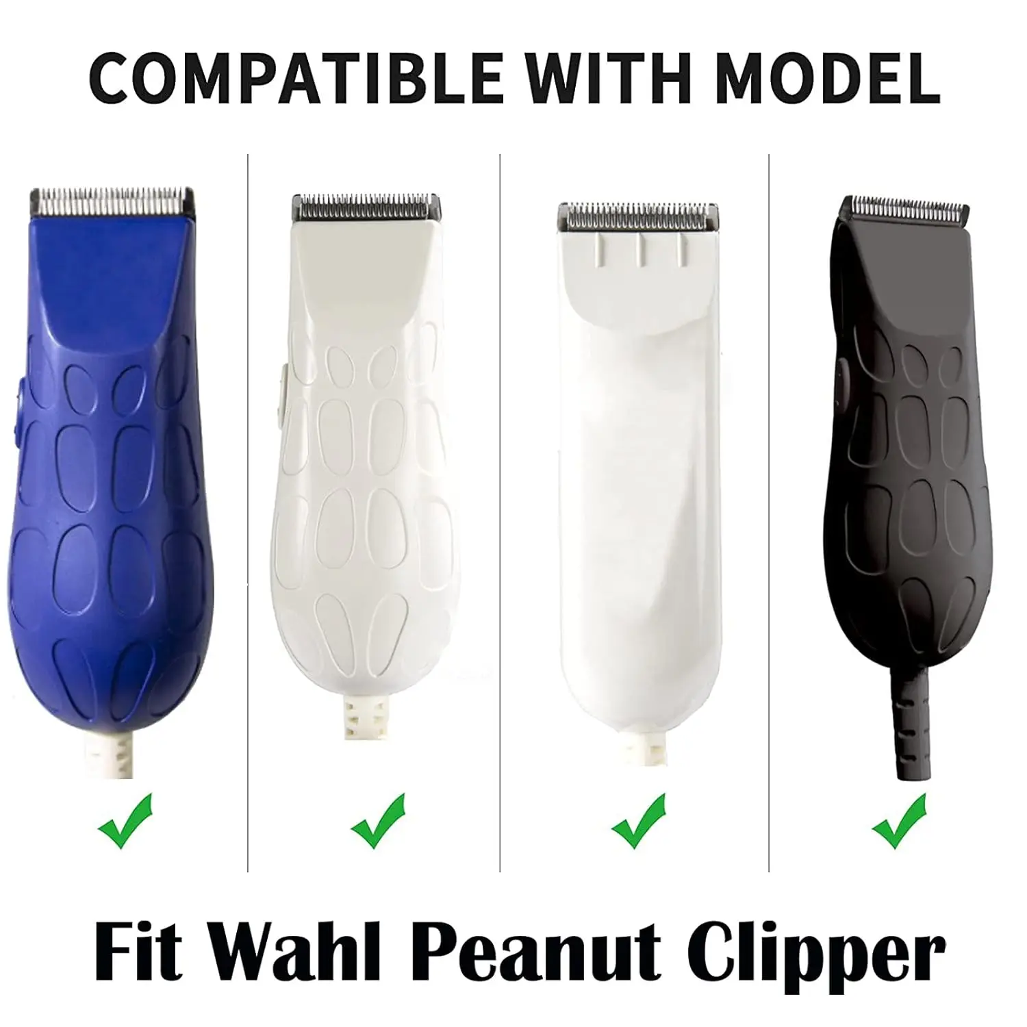 Professioneel Peanut Snap On Clipper Trimmer Blade (wit) voor Wahl Peanuts (wit) haartrimmers - Model 2068-300