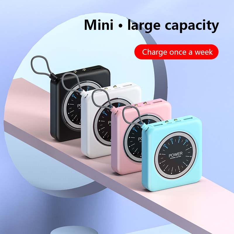 10000mAh Power Bank Portable Charging External Battery Power Bank Dual Usb Fast Charge Small Charging Treasure For Xiaomi