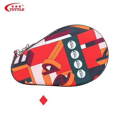 Tuttle Mode Multicolor Patroon Tafeltennis Racket Case Verdikte Duurzaam Ping Pong Bat Paddle Bag Hard Throwproof Draagbare: Model E