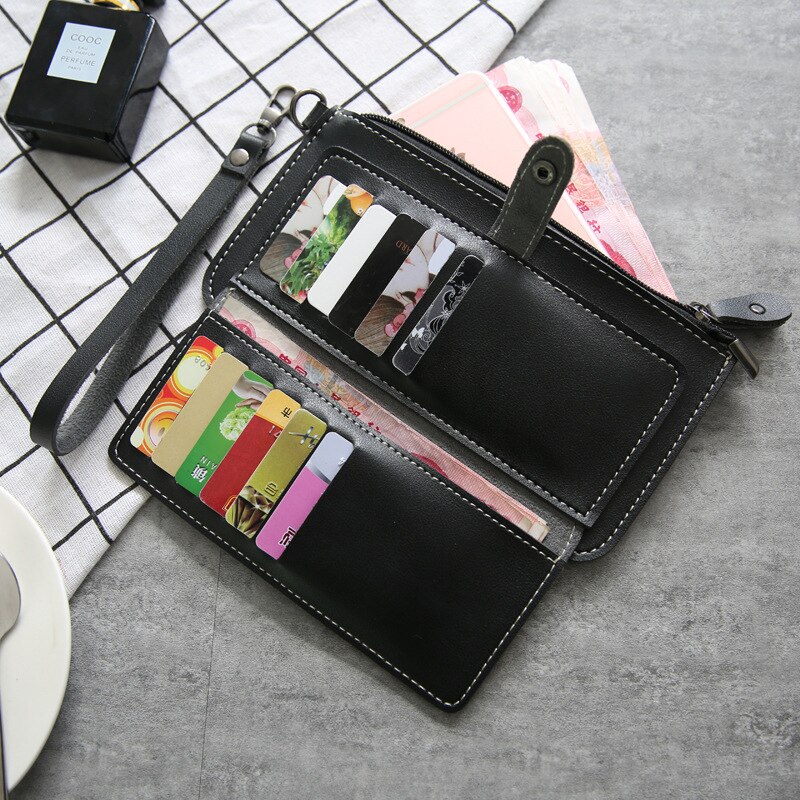 Long Wallet Leather Women's Purse and Wallet Lady Party Clutch Female Card Holder Carteras Bolsos De Mujer