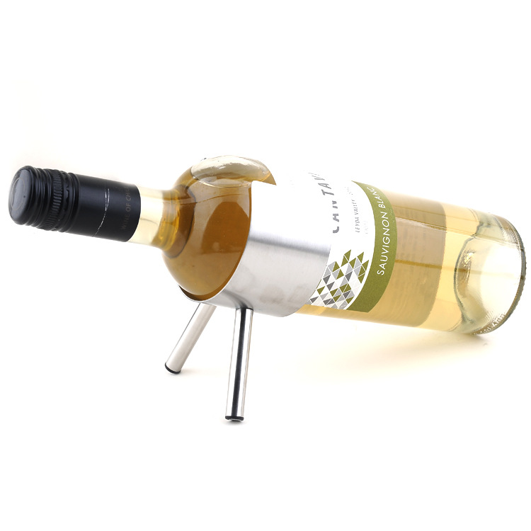 1pc metal vinholder 3 flasker vægmonteret bar vinflaskeholdere opbevaringsholder  kj 3005