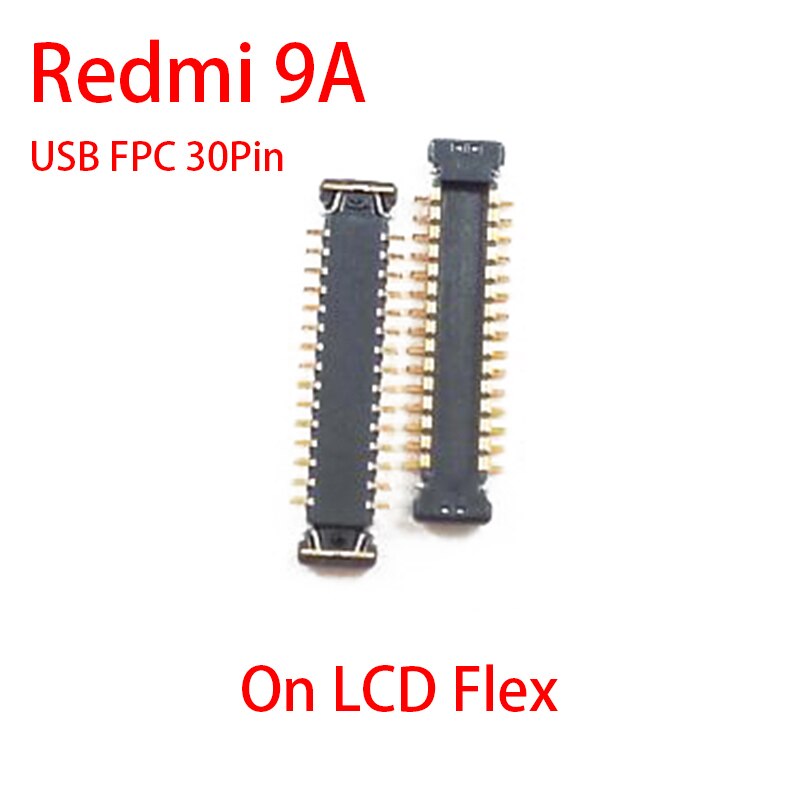 2Stck 40Stift LCD Anzeige Bildschirm FPC Verbinder ein Bord Für Xiaomi Redmi 9A 9 9C USB Ladegerät Ladung Hafen auf biegen Kabel 30 60 Stift: 30Stift 9A USB biegen