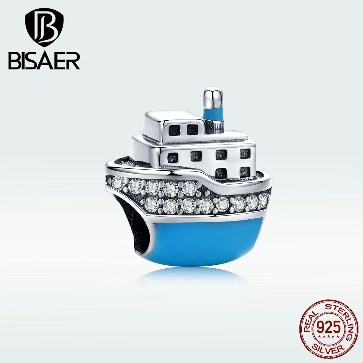 Travel Charms BISAER 925 Sterling Silver Travel Navigate Tours Beads Charms fit Bracelets Silver 925 Jewelry ECC1379