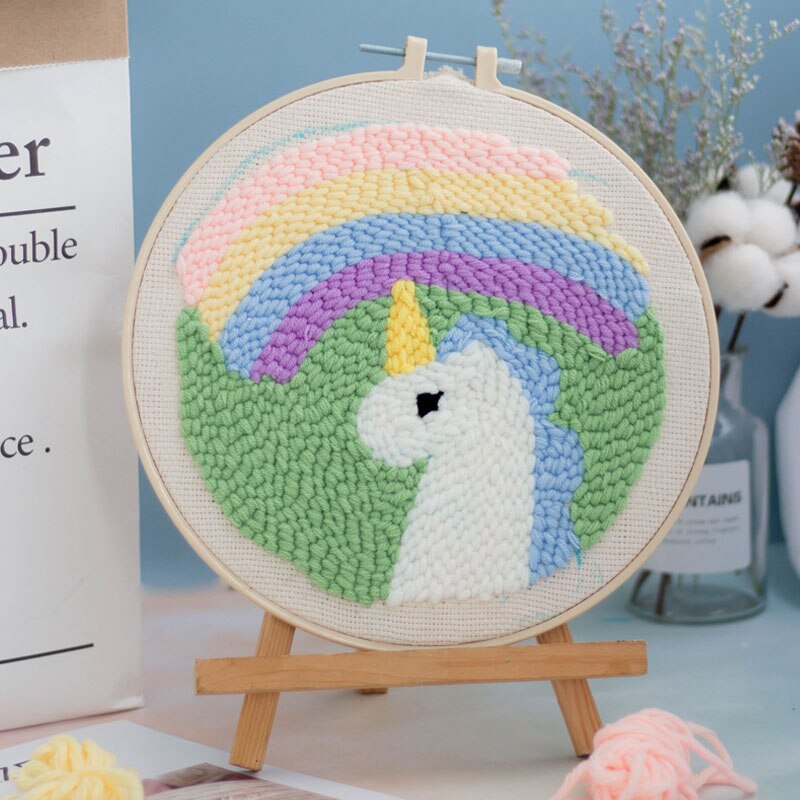 DIY Landscape Easy Punch Needle Embroidery Kit Punch Needle Cross Stitch for Beginner Handcraft Wall Painting Home Decor: 0003