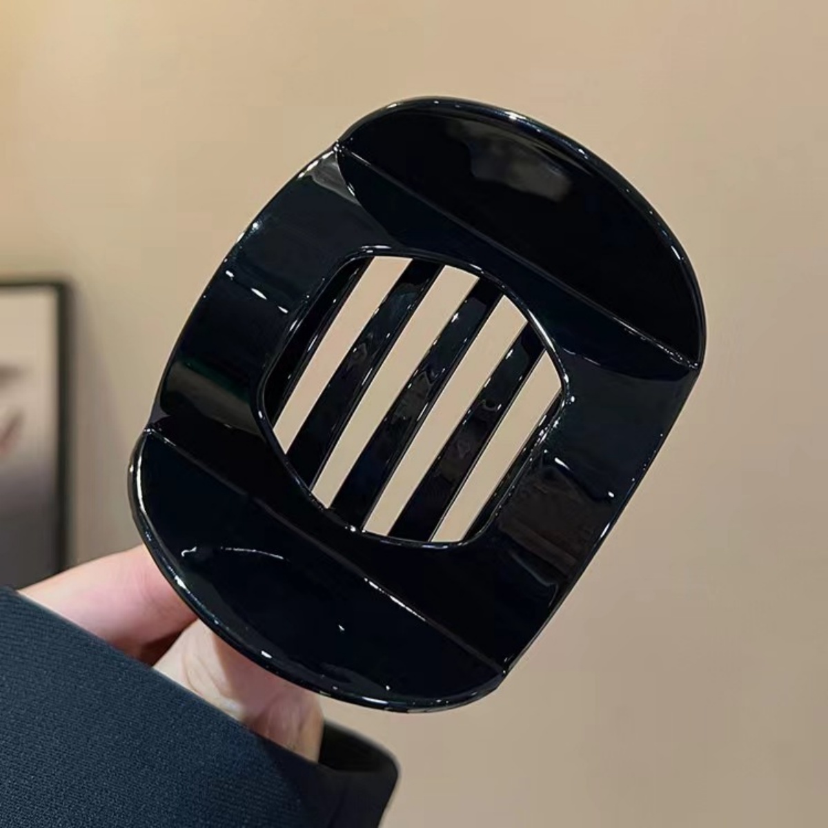 Clip de pelo de ácido acético coreano, accesorios para el cabello, Clip de cuchara con estampado de leopardo para mujer, Clip de pelo de primavera con cola de caballo baja, 1 ud.