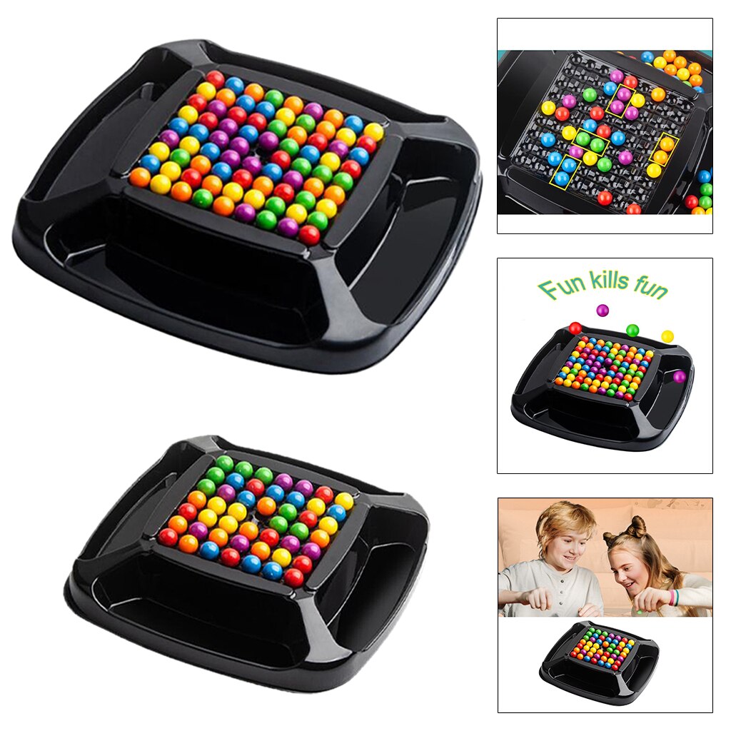 Rainbow Beads Game Color Matching Chess for Kids Adults Logic Exercise Game