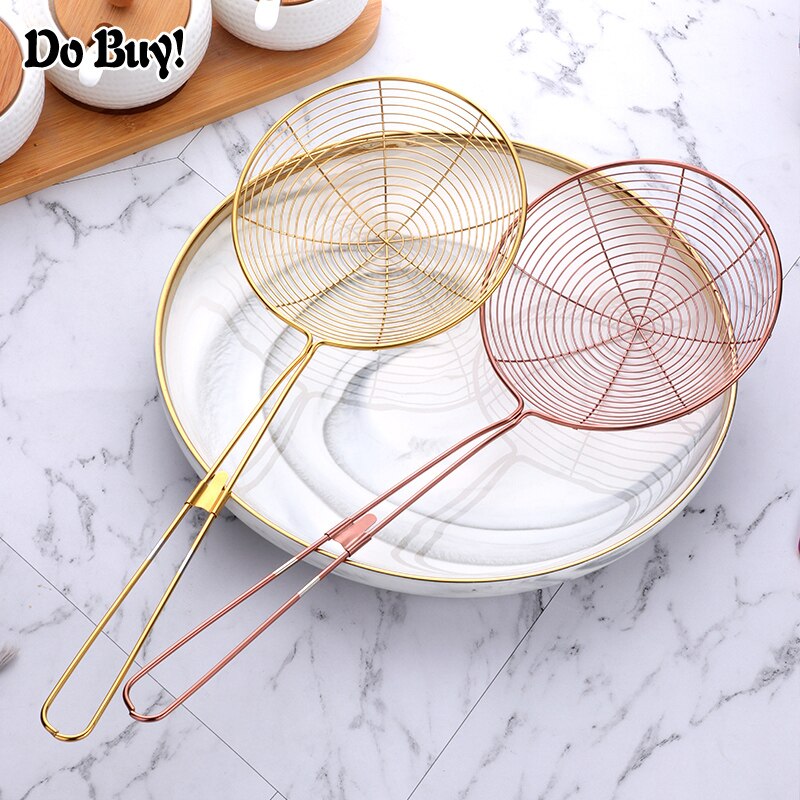 1 stk mesh si rustfrit stål holdbart køkkenmel håndholdt skærm mesh si mel sigte olie si dørslag