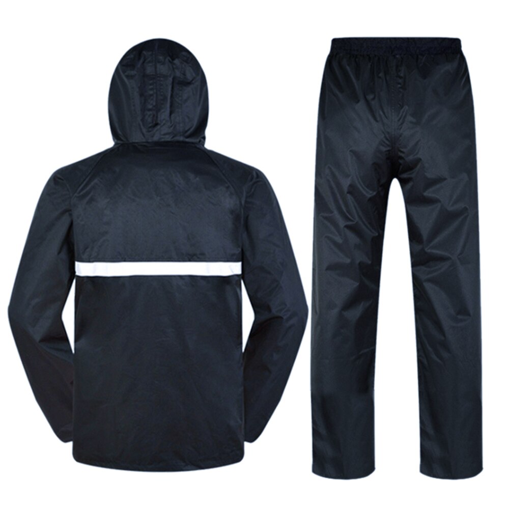 Manteau imperméable réfléchissant de moto | Vêtements universels de pluie pour moto de nuit, vélo à capuche, coupe-vent, combinaison de randonnée, vélo d'extérieur: L