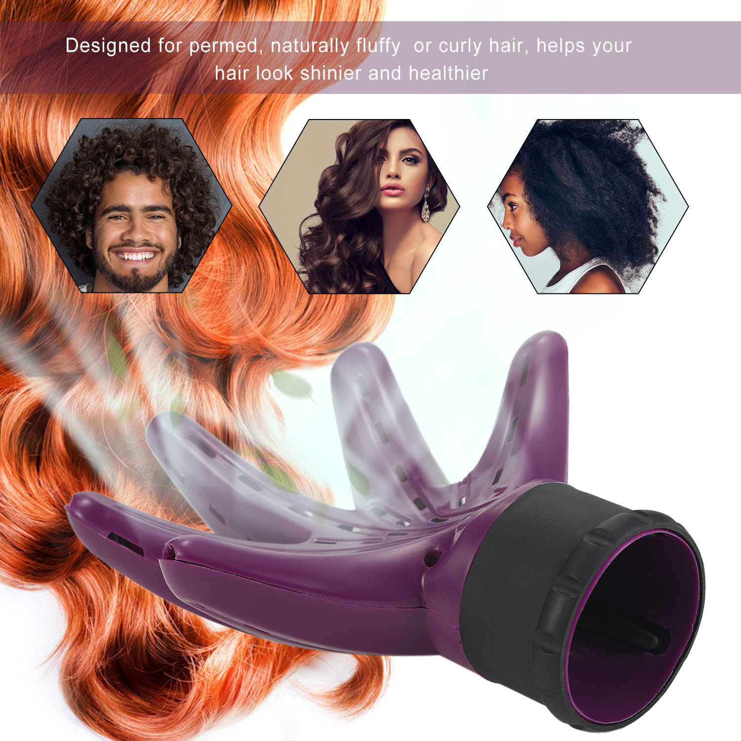 Universal- Luft Diffusor Haar Diffusor Hand bilden Diffusor Friseur Salon Lockiges Haar Stil Werkzeug Zubehör Haartrockner Diffusor