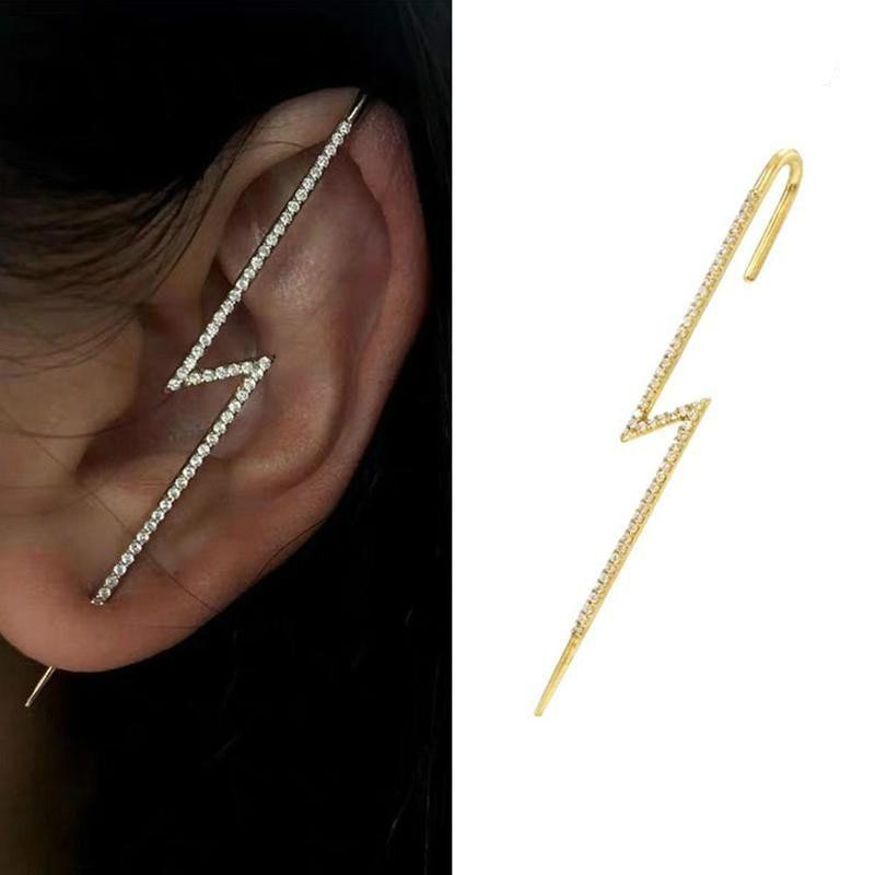 1pc ear wrap crawler hook øreringe multi blomme clip øreringe luksuriøse falske øreringe kvinder smykker crawler hook øreringe