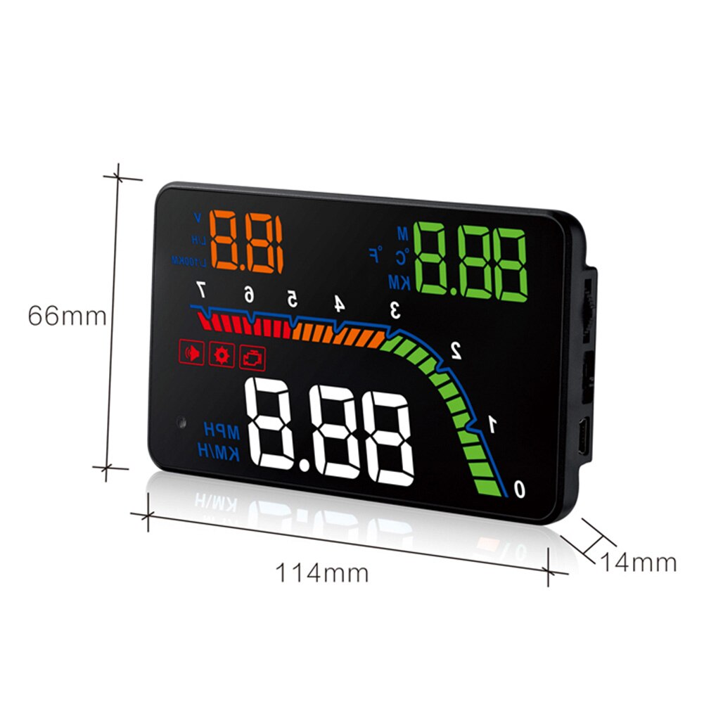 T100 obd 2 hud 4 "bil head up display digital bil hastighetsmätare vindruta projektor skärm 4 tum hd