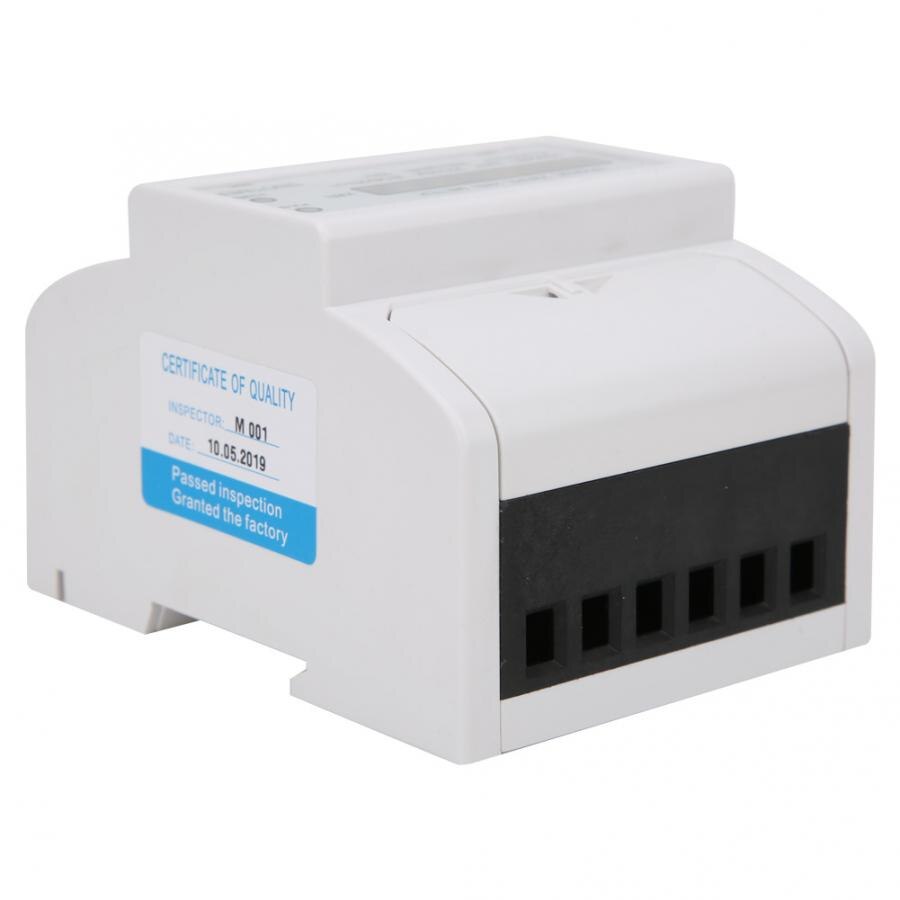 DDS548C Watt Hour Meter Single Phase 4P 230V Power Energy Meter 35mm DIN-Rail Mount Electric Meter