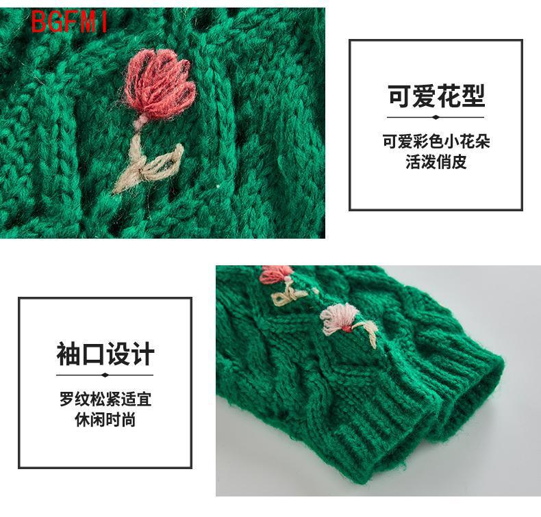 Cardigan floreale lavorato a maglia invernale per ragazze adolescenti 2022 nuova giacca maglione per bambini per bambini grandi primavera maglione autunno moda ragazza Teenager
