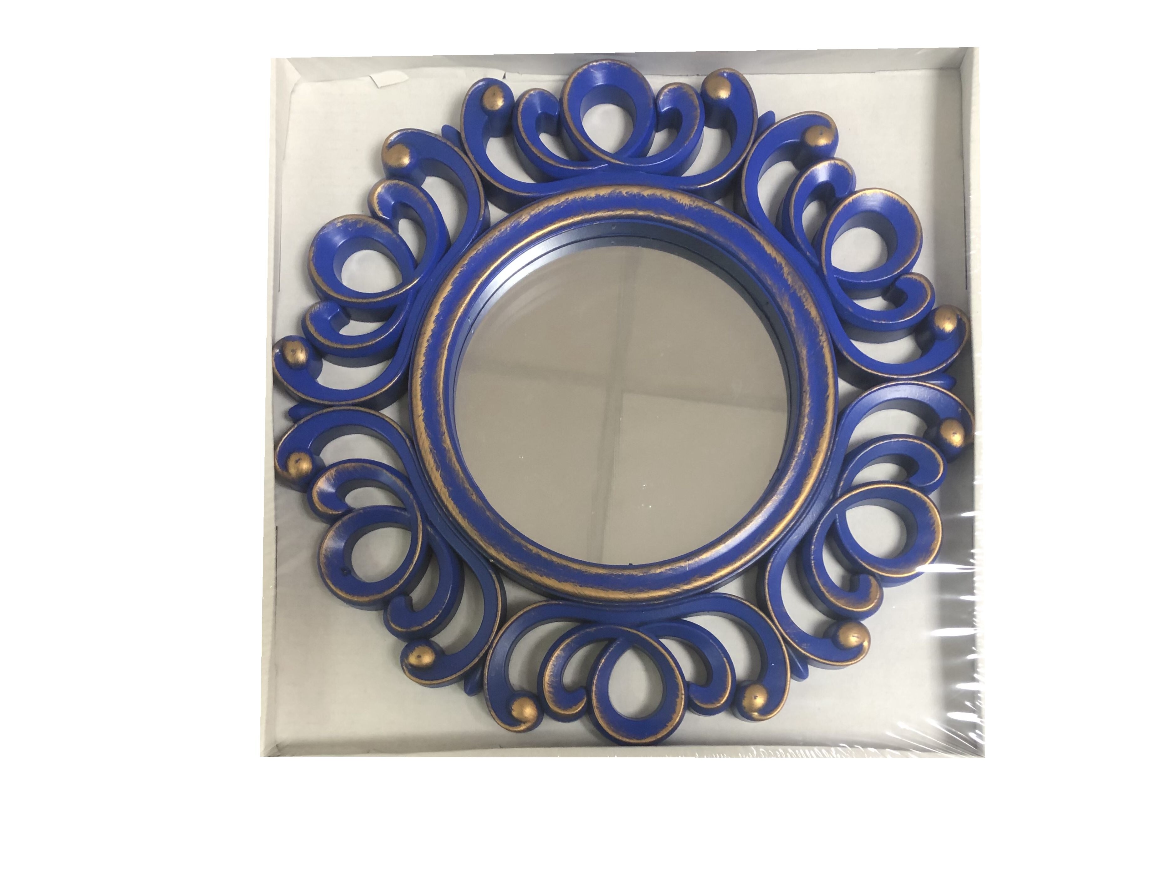 Miroir mural rond de 25cm, pour la maison, la salle de bain, la chambre à coucher, l'entrée, le magasin, l'hôtel, décoration artistique innovante de maquillage: kaki foncé