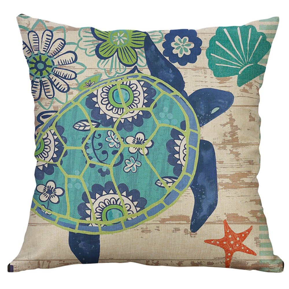 Dakimakura Marine Life Turtle Conch Shell Sea Creatures Cushion Soft Linen Blend Pillow Home Sofa decor relleno cojn