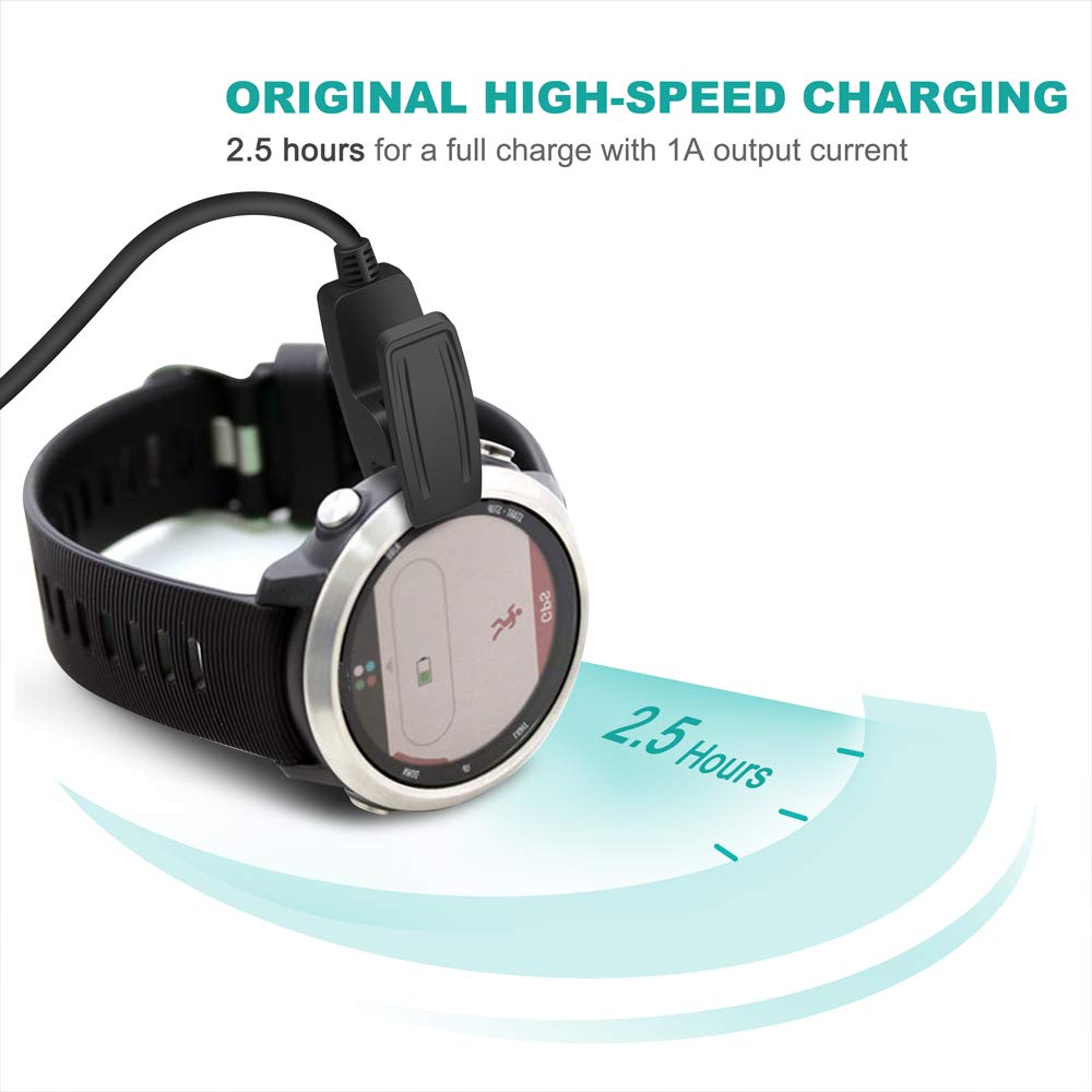 Ladekabel dataklemme holder oplader 5v til garmin forerunner 235 630 230 735xt 35/30 ur til vivomove hr/approach  s20