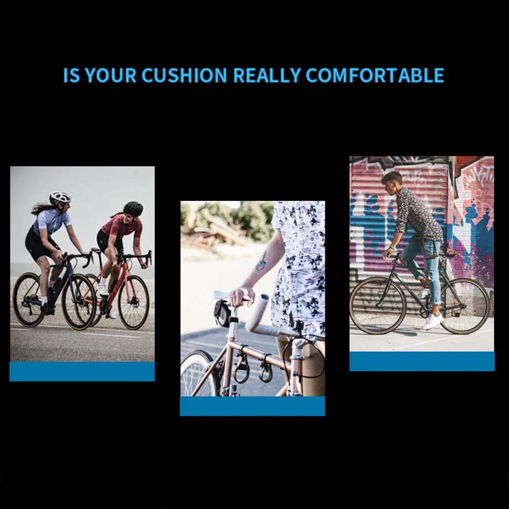 Sillines de bicicleta cómodos y ensanchados asientos de bicicleta eléctrica cojines de asiento universales transpirables de gran tamaño para hombres y mujeres