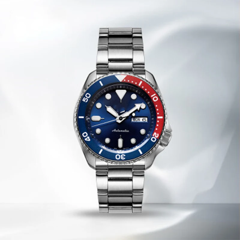 Seiko SRPD53K1 Herrenuhr, luxuriös, Edelstahl, automatisch, wasserdicht, Sportkalender, grünes Wasser, Geist, mechanische Uhr: Kaffee