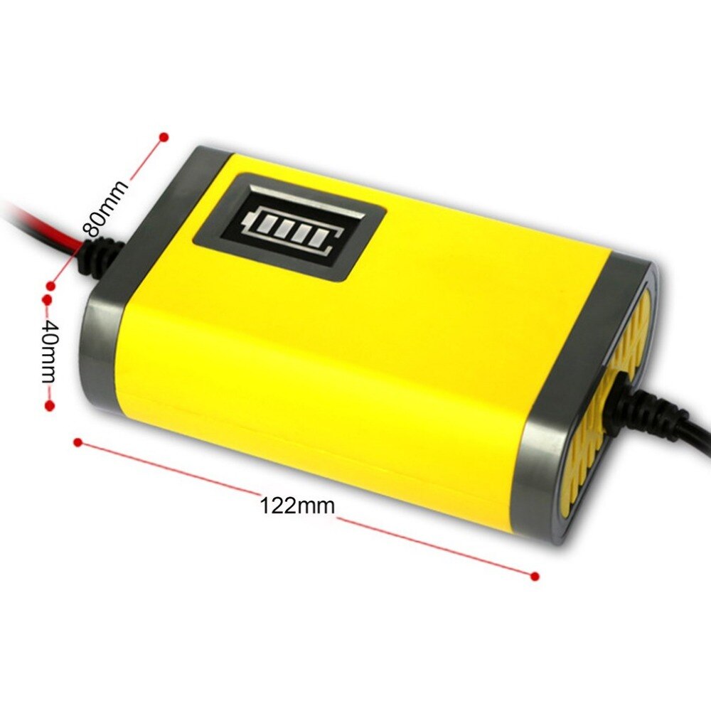 Super Mini Portable 12V 2A Car Battery Charger Adapter Power Supply Motorcycle Auto Smart Battery Charger LED Display