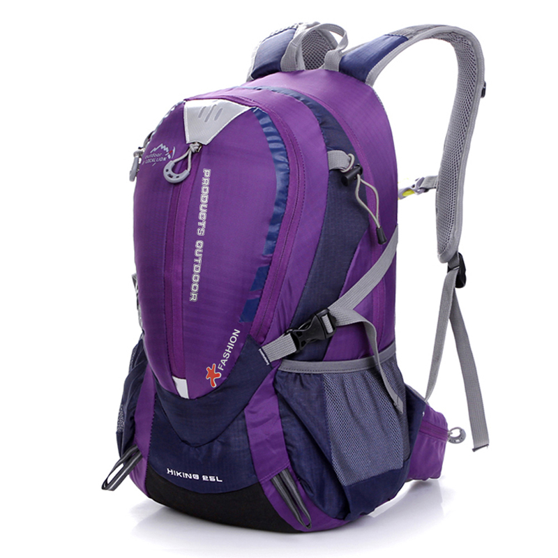 25L hommes imperméable à l'eau escalade sac à dos sac de sport de plein air sac voyage sac à dos Camping randonnée sac à dos femmes Trekking sac: VIOLET