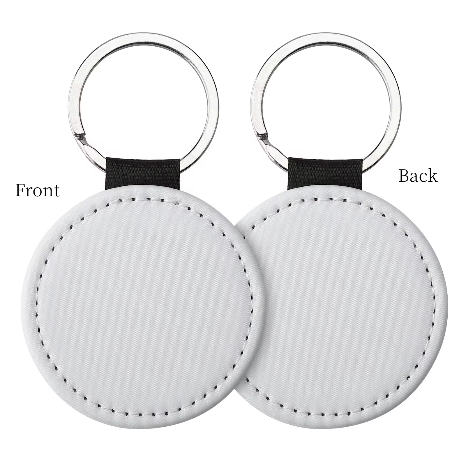 Llaveros en blanco de sublimación, etiquetas de identificación de transferencia de calor DIY, llaveros de sublimación, creativos, llavero de cuero PU: Morado