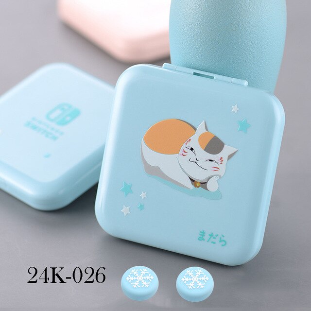 24 w 1 różowy BelugaDesign Anime etui na karty do gry na Nintendo Switch | Mały kartridż z grą do przechowywania uchwyt podróżny: B