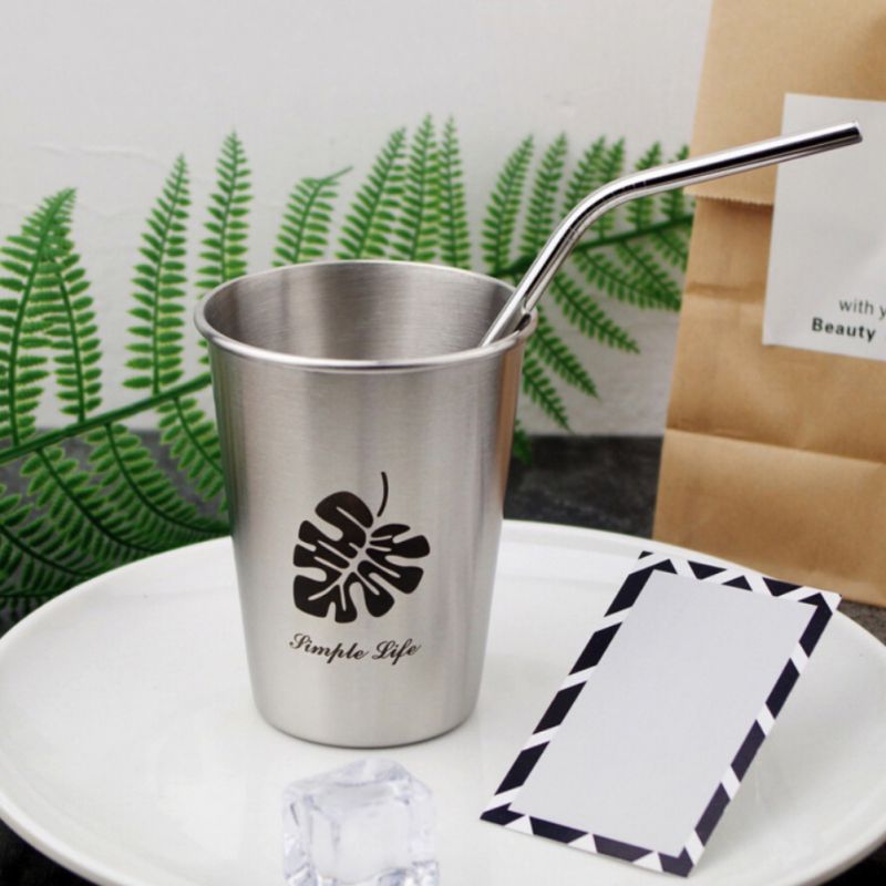 Stainless Steel Coffee Jug Milk Tea Cups Juice Beer Water Cup Unbreakable Stackable Drinking Bottle Travel Tumbler