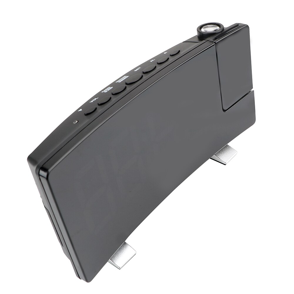 HOOMIN Digital LED Clock Rotating Backlight Projector FM Radio USB Projection Backlight Snooze Alarm Clock Timer