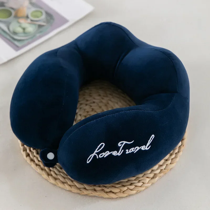 Travel Neck Pillow Travel Neck Cushion Durable U-Shaped Travel Portable Neck Pillow Airplan Soft Pillow PP Cotton: PURPLE