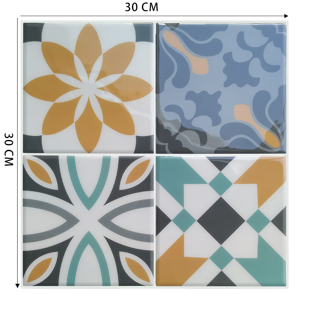 Fancy tiles Morocco Peel and Stick Backsplash Tile 12x12 Inch Self Adhesive Wall Sticker Kitchen: MSSB-719