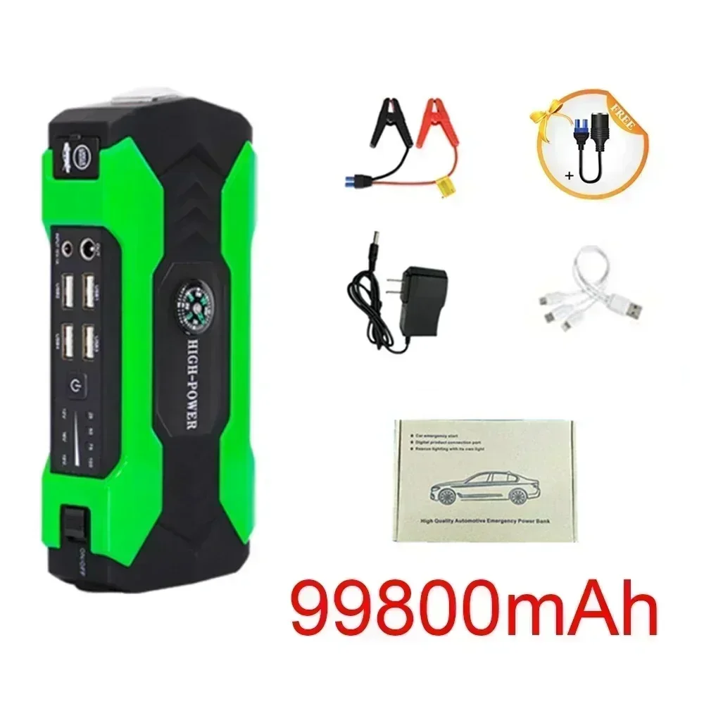 99800 mAh 20000 mAh Auto Starthilfe 3000A Start Gerät Tragbare Power Bank Batterie Starter Launcher Für Auto Booster Artikel: Grün