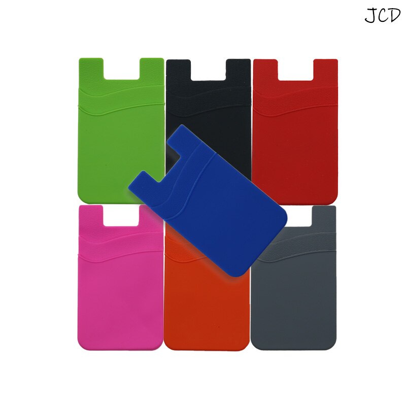 JCD-pegatina adhesiva para teléfono, bolsillo para teléfono móvil, billetera para tarjetas, funda elástica de Lycra para tarjetas de crédito, funda doble para tarjetas de identificación