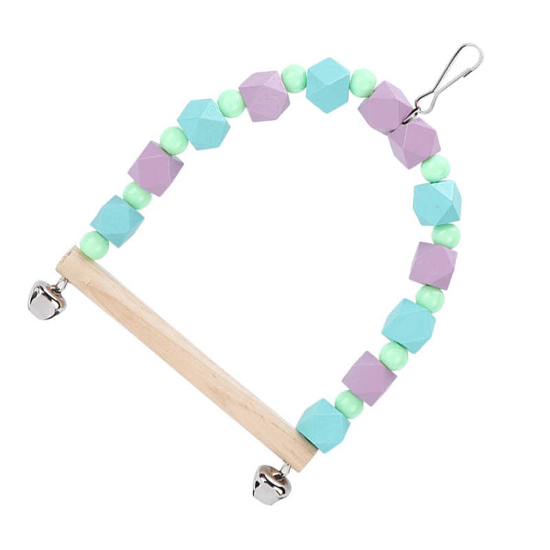 Papegaai Gekleurde Houten Blok Swing Vogel Schommels Natuurlijke Kleurrijke Voor Medium Papegaaien Voor Kleine Papegaaien