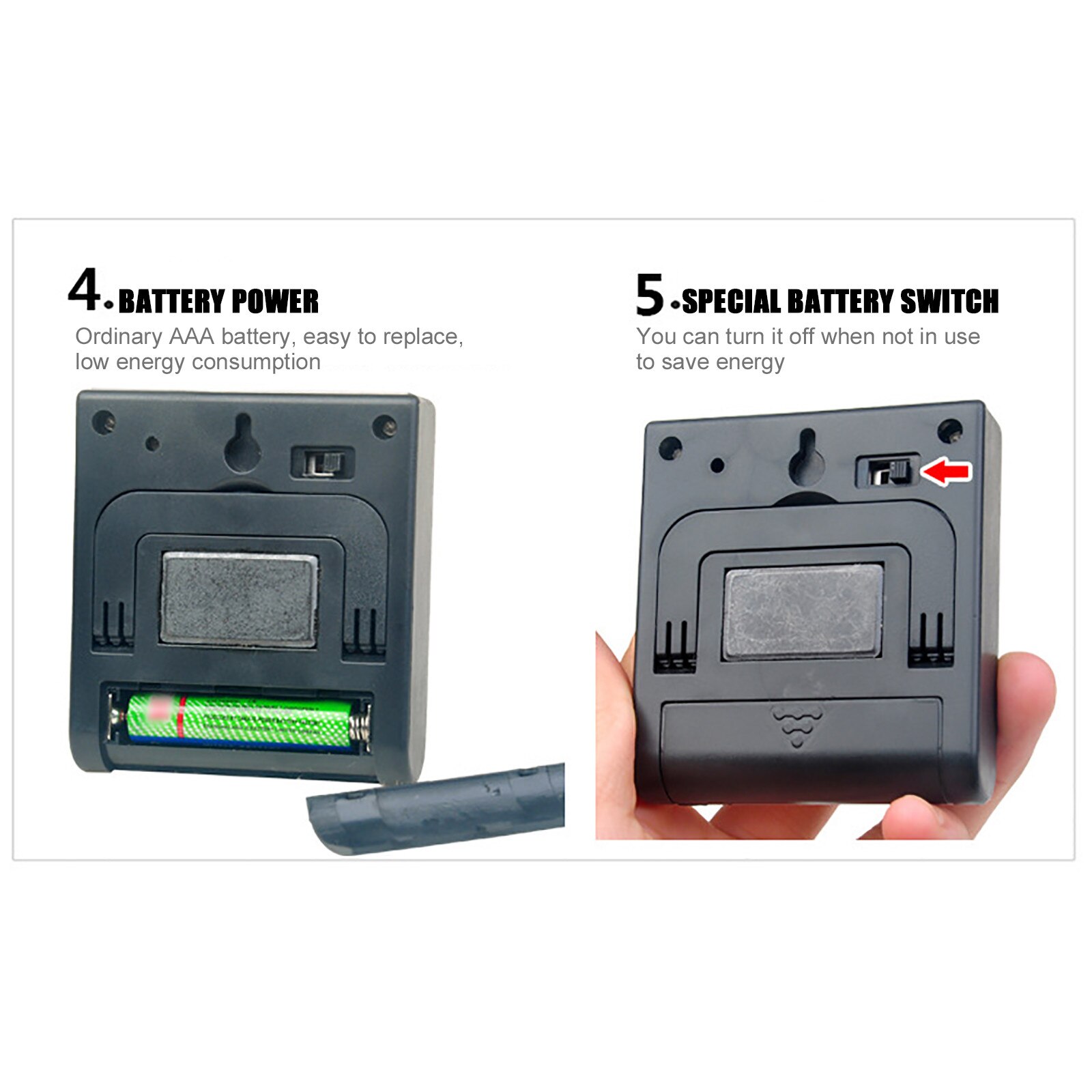 Digital Kitchen Timer Alarm Clock Timer 24 Hours Countdown Timer Black Stainless Steel Alarm Magnet Clock For Cooking Baking#40