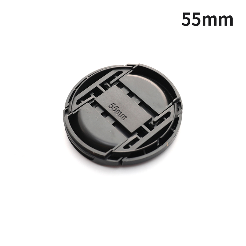 High 40.5mm 49mm 52mm 55mm 58mm 62mm 67mm 72mm 77mm 82mm Center Pinch Snap-on Cap Cover Camera Lens: black