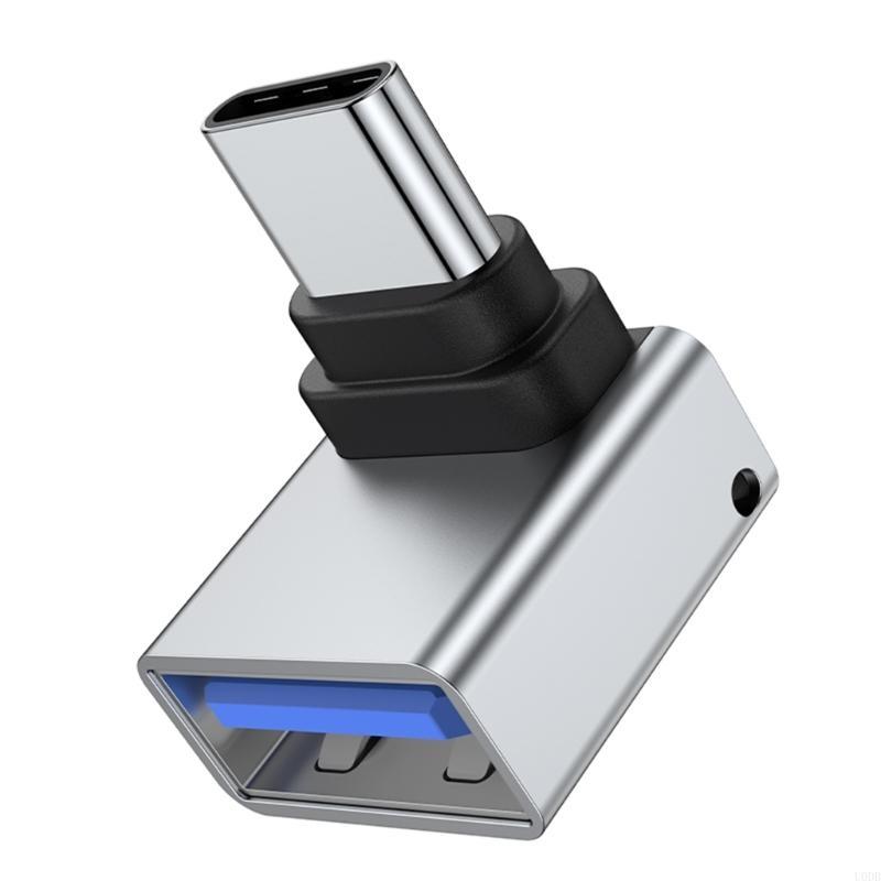 USB Frauen zum Typ C -männlicher 90 -Grad -Rechtswinkel -Adapter USB C: Silber