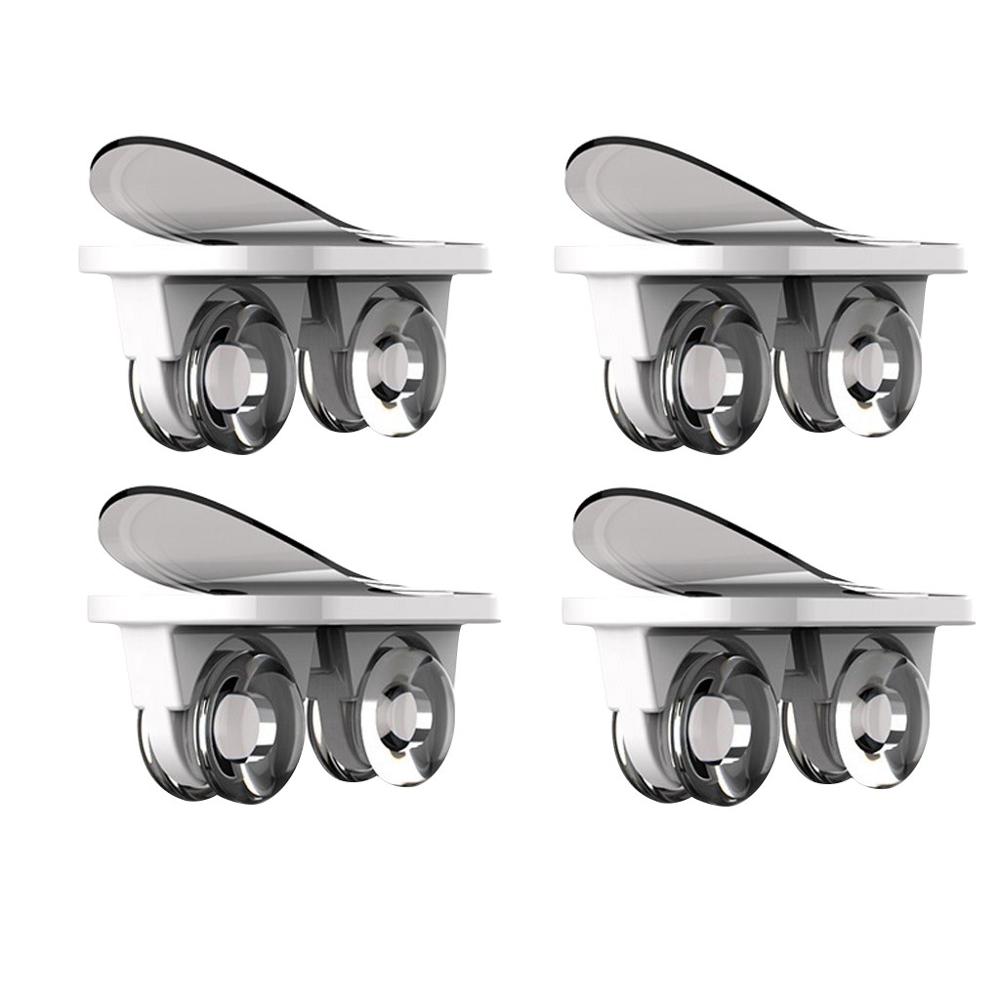 Roman 4 pièces roulettes adhésives rouleaux de poulie pour armoire tiroir boîte de rangement poubelle petit matériel de meubles roues directionnelles