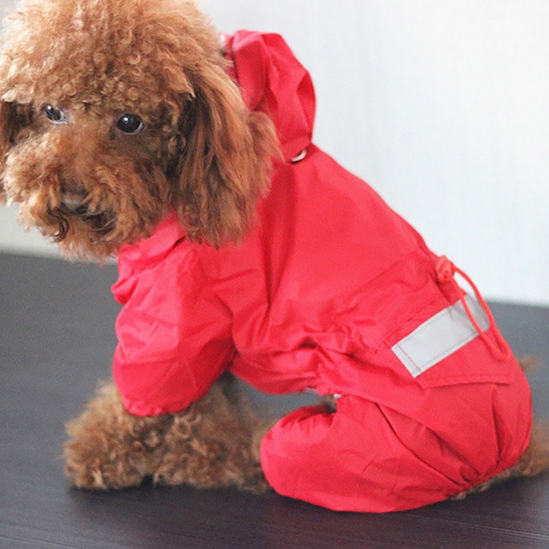 6 Maten Waterdichte Acryl Hond Regen Jas Reflecterende Kleding Voor Hond Regen Dag Solid Dunne Hond Jas Huisdier levert