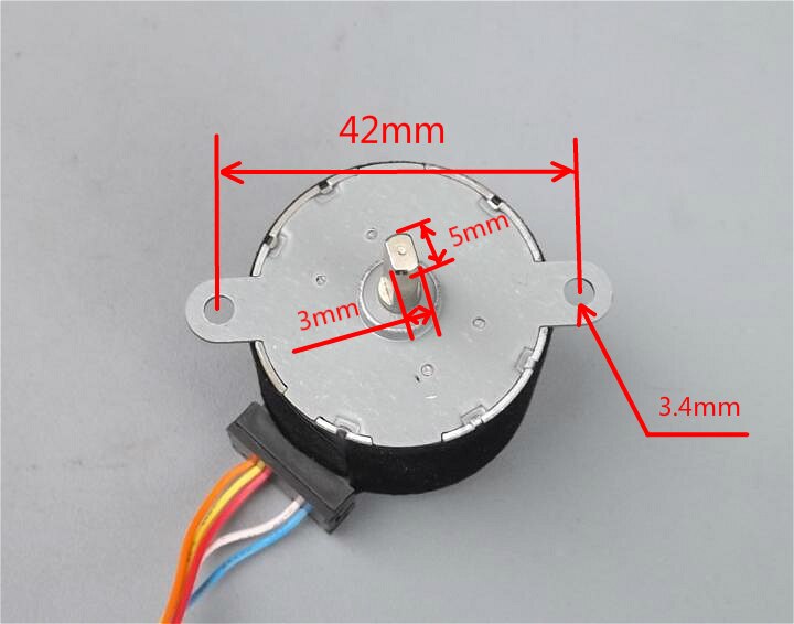 2pcs/lot Mini 35mm 35BY412 4-phase 5-wire DC12V Permanent Magnet Deceleration Stepper Motor