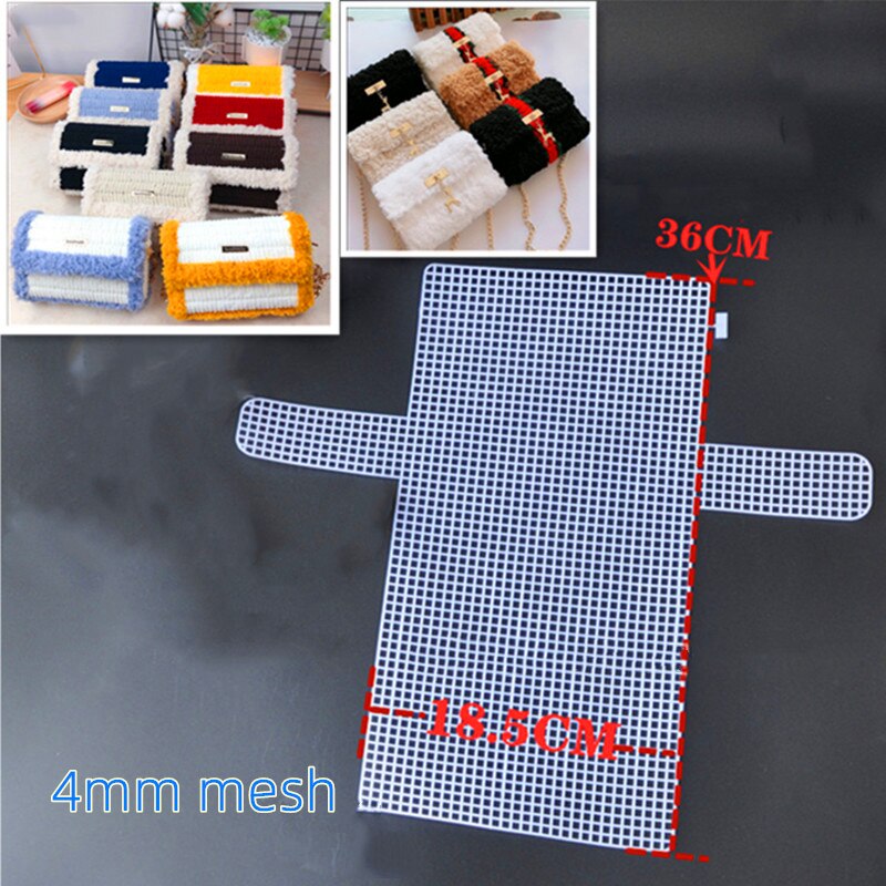 Auxiliary Embroidery Plastic Mesh Sheet Chenille Handcraft DIY Bag Accessories Easy Knit Helper Grid Messenger