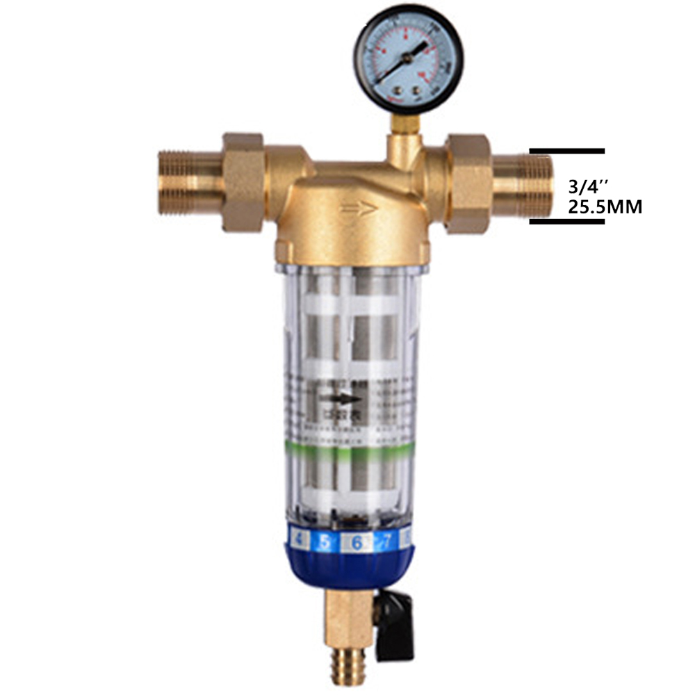 3/4 förfilterrenare helhus spin-down sedimentvattenfilter centralt förfiltersystem backspolning rostfritt stålnät: Default Title