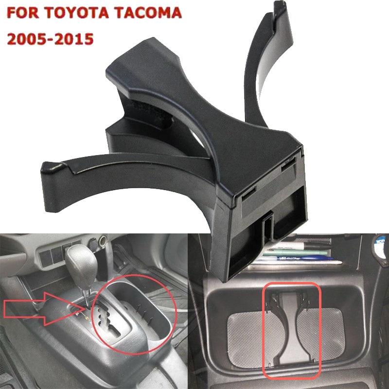 Auto accessoires middenconsole bekerhouders verstelbare auto middenconsole zwarte bekerhouder scheidingswand voor toyota tacoma 2005