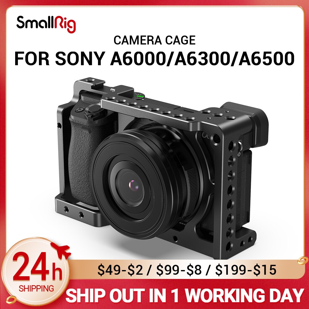 Smallrig Sony Alpha Dslr Camera Kooi Voor Sony A6000/A6000/Nex-7 Sony Camera Rig W/ Shoe Mount voor Microfoon 1661