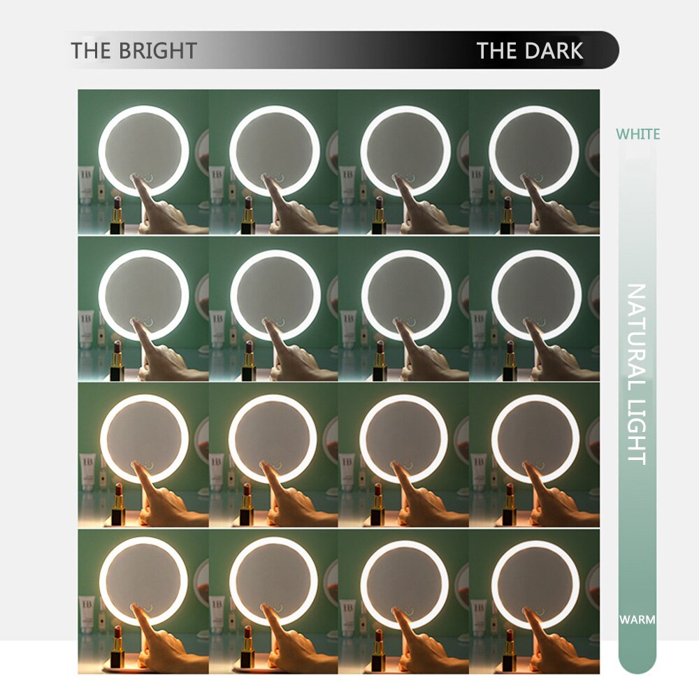 LED mirror for womens Makeup backlit mirror light with Natural White LED vanity mirror Detachable